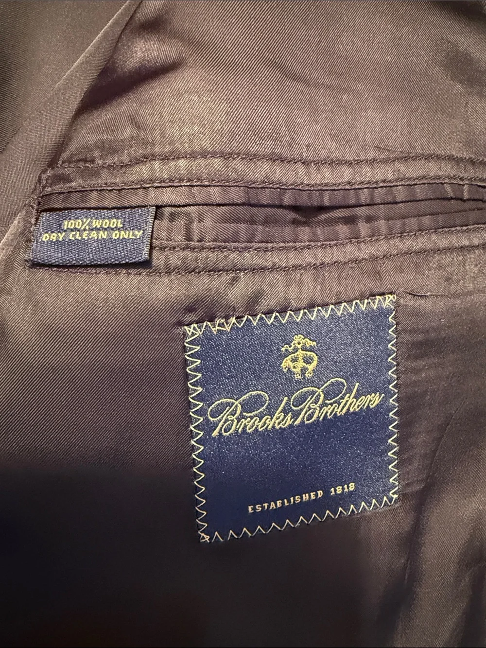 Vintage Brooks Brothers Jacket with Gold Logo Label